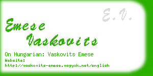 emese vaskovits business card